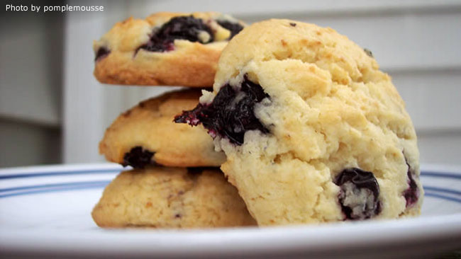 Blueberry Drop Cookies